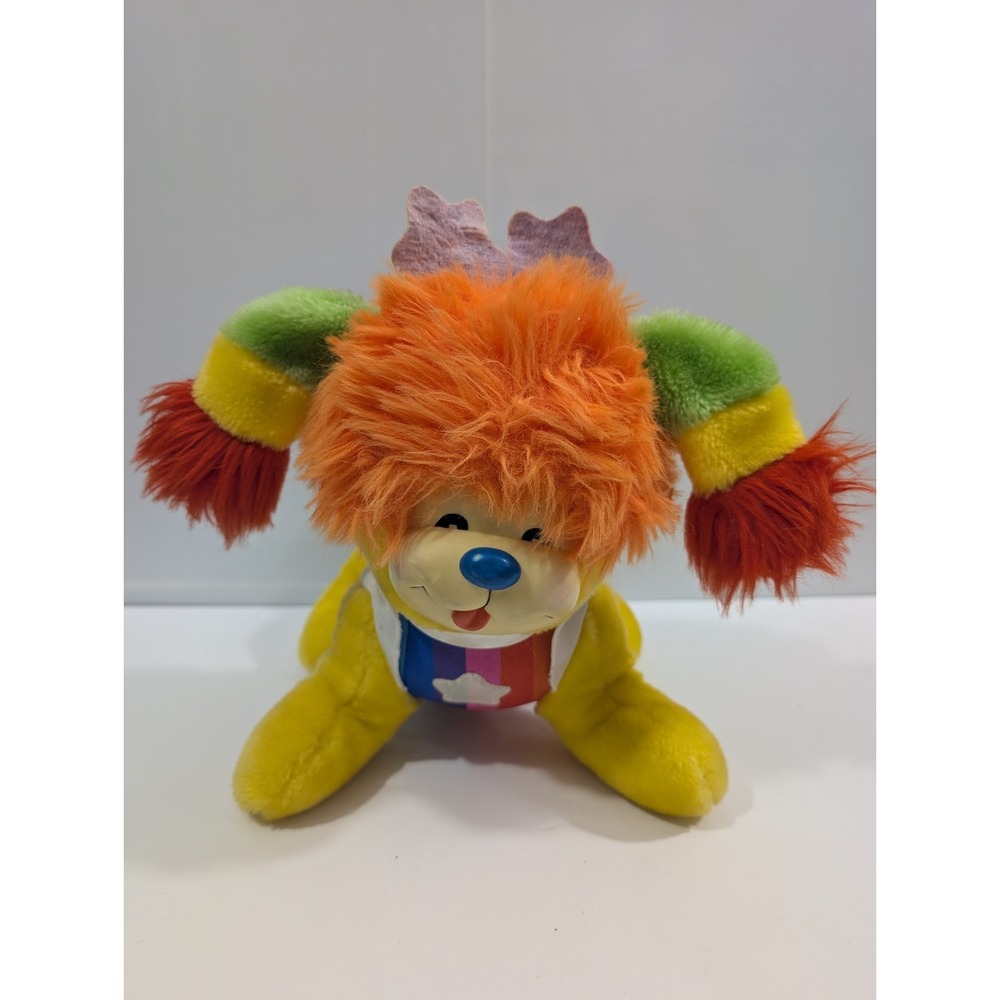Vintage 1983 Hallmark Rainbow Brite Puppy Brite Plush Dog Toy Orange Mane Rare